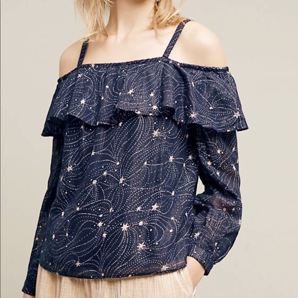 Starry Off the Shoulder Blouse • NWOT •